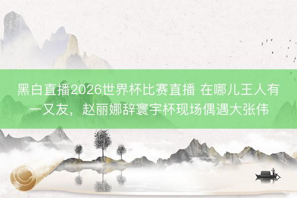 黑白直播2026世界杯比赛直播 在哪儿王人有一又友，赵丽娜辞寰宇杯现场偶遇大张伟